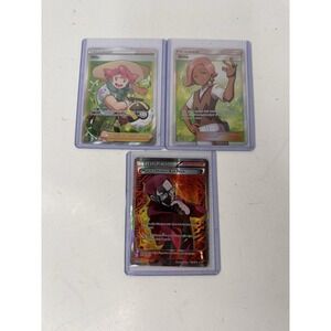 Pokemon Trainer Full Art Lot Milo TG27 Ilima 146/149 Maxie's Hidden Ball Trick
